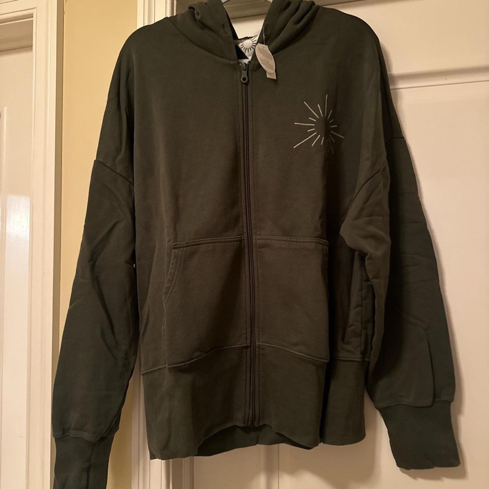 Green zip up with hood. NEVER WORN!!! New with tags!!!